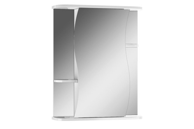 Изображение товара Шкаф-зеркало Айсберг Волна 2-55 левый 56.6х70х15.7 см