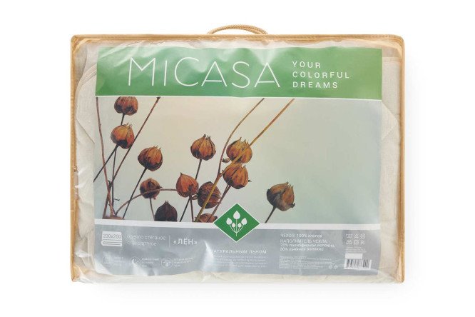 Одеяло MICASA Лен Лён 200х200 см, 2 спальные