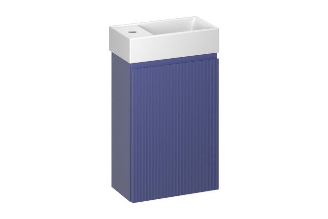 Изображение товара Подвесная тумба для ванной WC Area 221801001 синяя 40 см с раковиной