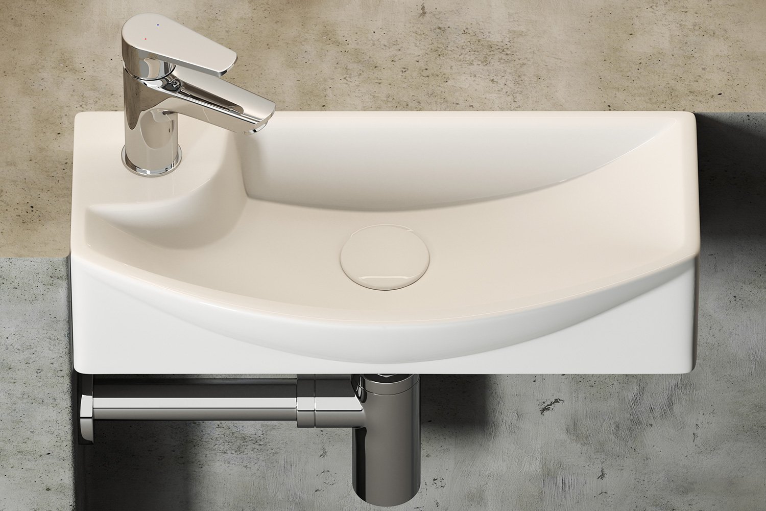 Умывальник подвесной угловой CERAMICANOVA Element CN6038R 45.5х13х22 см