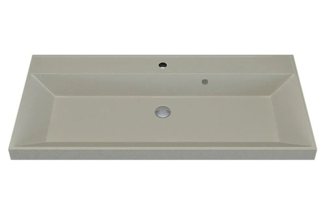 Изображение товара Раковина для ванной Classic Quartz 293020637 полувстраиваемая 100х15х45 см