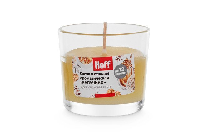 Изображение товара Свеча в стакане HOFF Капучино 5.5 см