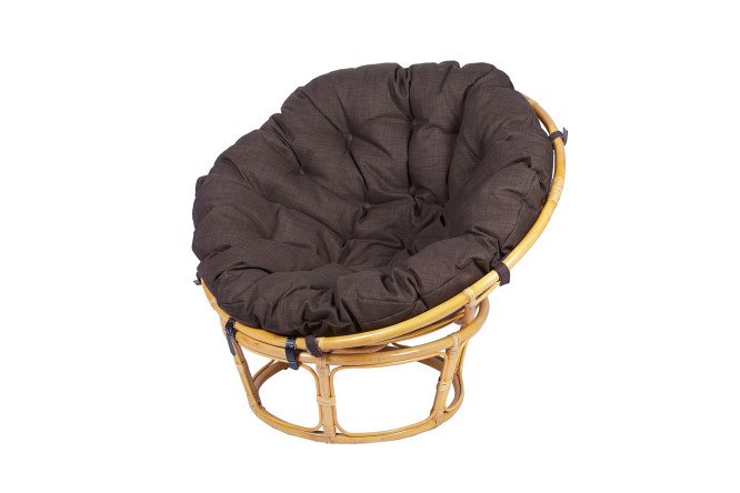 Изображение товара Кресло Папасан цвет каркаса мёд, мягких элементов коричневый