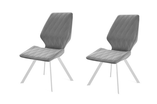 Изображение товара Комплект стульев DIKLINE 242M с велюровой обивкой и металлическими ножками