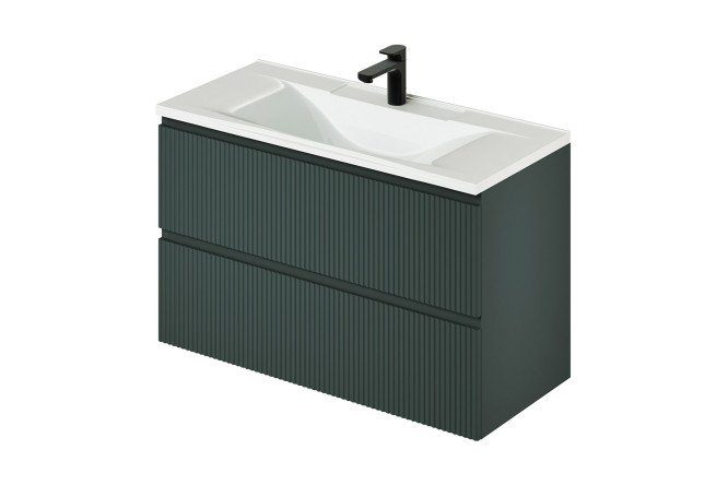 Изображение товара Тумба подвесная Kate 100 98.7 см, цвет каркаса веллюто авокадо, фасада веллюто авокадо