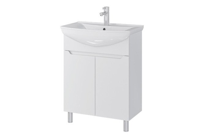 Изображение товара Тумба напольная Sanstar Bianco 61 см белый глянец современная мебель для дома и офиса