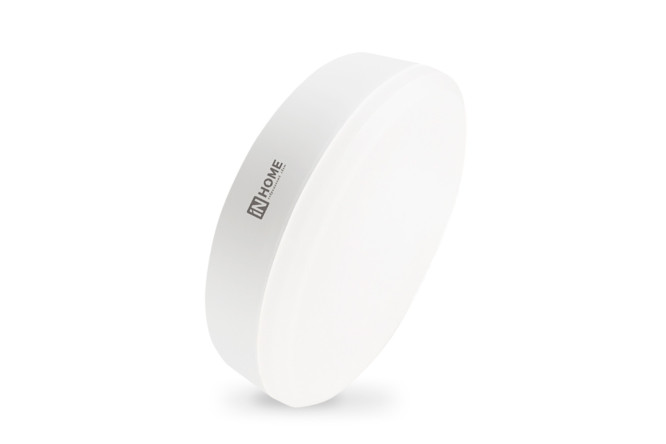 Лампа светодиодная IN HOME LED-GX53-VC GX53, 12W, Цилиндр, 3000 К, Тёплый