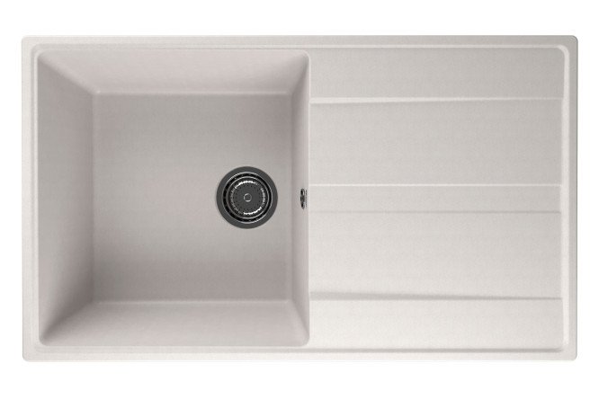 Изображение товара Врезная кухонная мойка Prima с крылом 85х50х22 см кварцевый композит