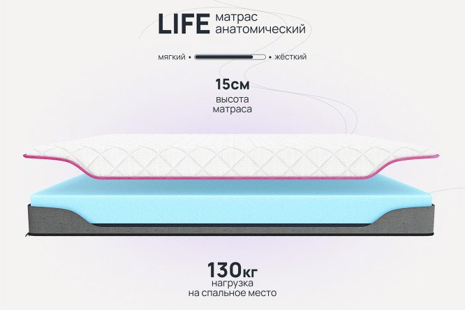 Матрас анатомический DARWIN Life 120х200 см