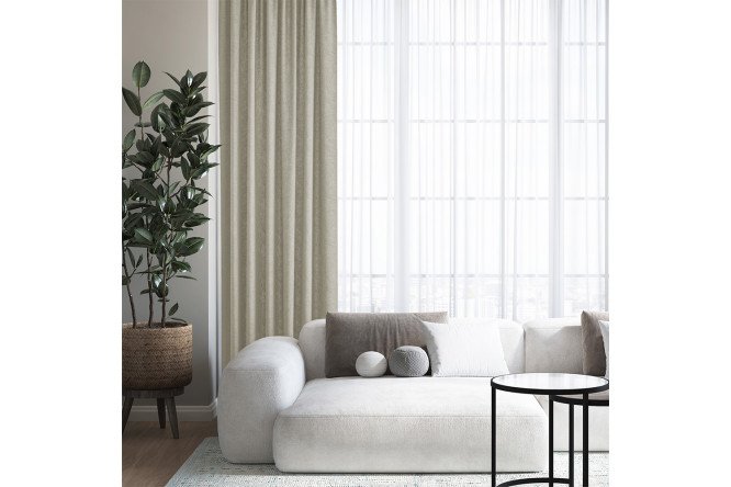 Изображение товара Штора Бархатный Блэкаут 200х270 см, цвет туман, универсальная крепеж