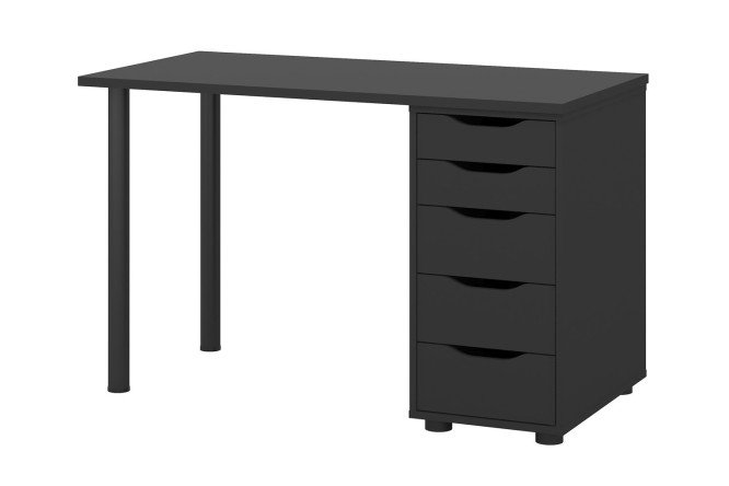 Изображение товара Письменный стол Alexys 120 с тумбой - современный рабочий стол для дома или офиса