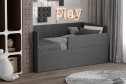 Кровать Мика с бортиком 80х160 см цвет серый