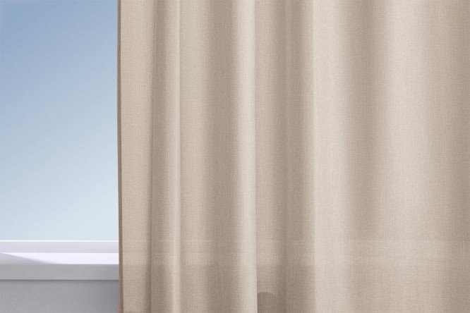Штора на ленте MICASA Kosett 144х280 см, 1 шт., цвет бежевый