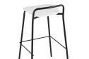 Стул барный Stool Group Mantis 46.5х82х47 см, цвет сидушки белый, ножек чёрный