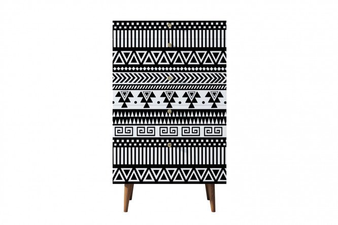 Изображение товара Комод Berber с принтом 70х120х45 см коричневый мебель для спальни и гостиной