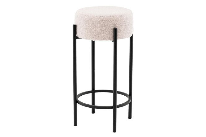 Изображение товара Стул барный Stool Group Беккет 37х71х37 см, цвет обивки бежевый, ножек чёрный