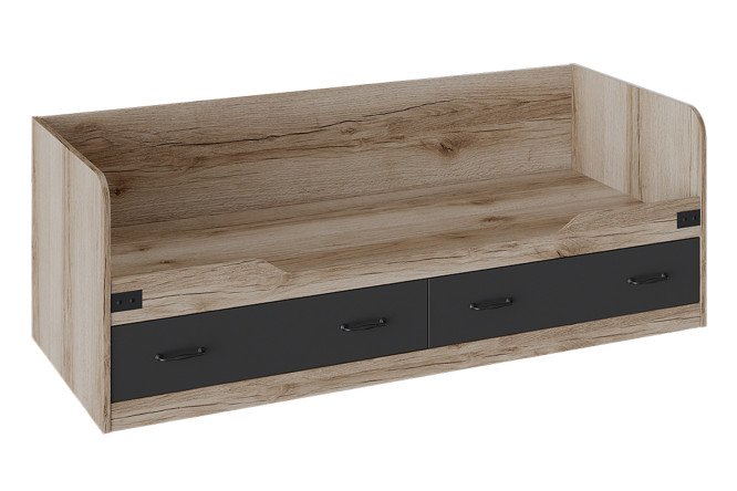 Изображение товара Кровать Окланд 80х200 см цвет дуб делано, фон чёрный