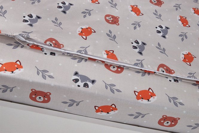 Фото 7 Комплект постельного белья MICASA Kids Cute animals 143х215 см