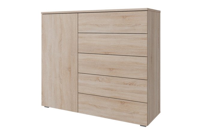 Изображение товара Комод Оскар Лайн 125,4х109,2х44 см дуб сонома push-to-open