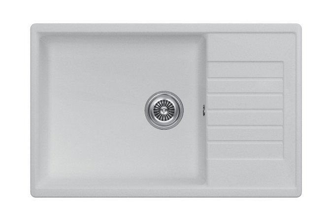 Мойка врезная KuchenSTERN Ku-Granit FLUG 60 109WH10 с крылом 78х50х19 см