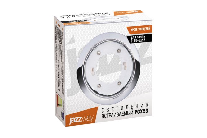 Светильник встраиваемый JAZZWAY 10639. 6 PGX53 10.6x3.9x10.6 см, GX53