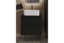 Тумба подвесная ORANGE Line 60 Li-60TubMDF+B02-460W 60.5 см, цвет каркаса чёрный, фасада чёрный