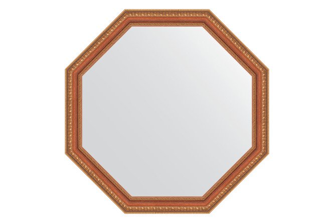Изображение товара Настенное зеркало в багетной раме EVOFORM Octagon BY 3714 71,6х71,6 см бронзовые бусы на дереве