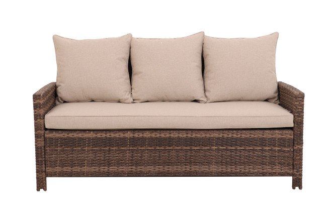 Изображение товара Диван Glendale цвет каркаса чёрный, отделки коричневый (HY206)