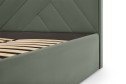 Кровать с подъёмным механизмом (цельносварное основание) Монако цвет зелёный 140х200 см