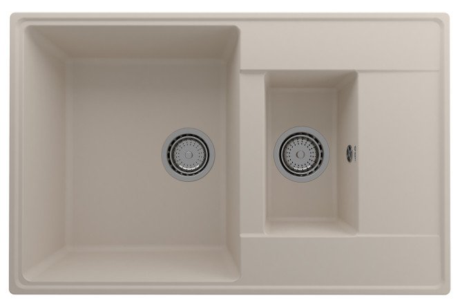 Изображение товара Мойка ULGRAN Quartz Prima 780 1,5 K-02 с крылом 50x78x20 см кухонная