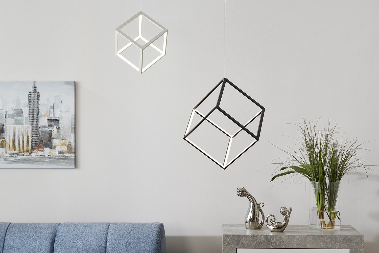 Светильник подвесной CITILUX Куб LED 10 кв.м., LED, 35.5 см