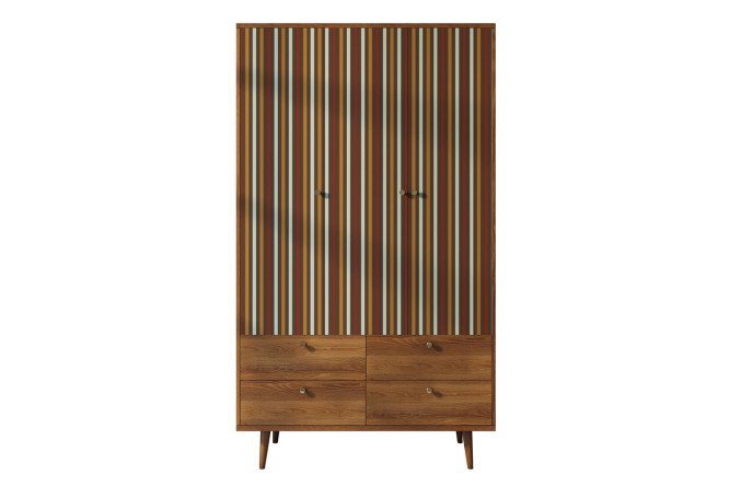 Изображение товара Шкаф 3-створчатый с 4 ящиками Berber из ЛДСП 115х200х55 см