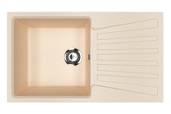 Изображение товара Врезная мойка с крылом ULGRAN u-703 83х48х19 см из искусственного камня