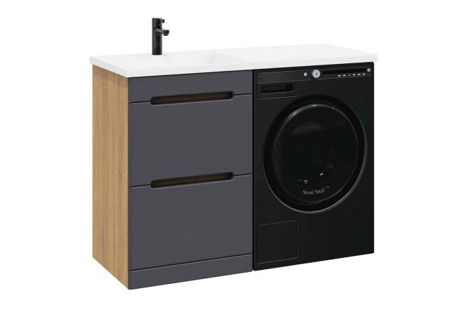 Изображение товара Тумба напольная Sanstar Darko 430.1-1.4.1 с раковиной дуб Вотан графит софт