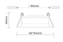Светильник встраиваемый ST LUCE ST208 3 кв.м, 9.4x4x9.4 см, GU10