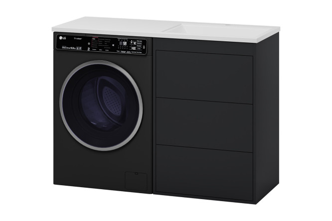 Изображение товара Напольная тумба под стиральную машину Grafit GRA-01060-013 3 ящика графит