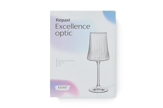 Набор бокалов Excellence Optic для вина 360 мл, 2 шт., Хрусталь