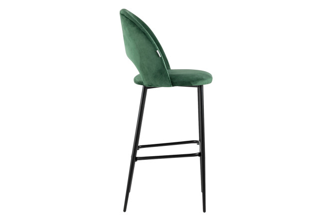 Стул барный Stool Group Меган 51х111х55 см, цвет обивки зелёный, ножек чёрный