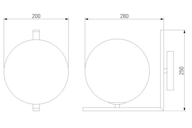 Светильник настенный EUROSVET Shape 70131/1 3 кв.м, E14