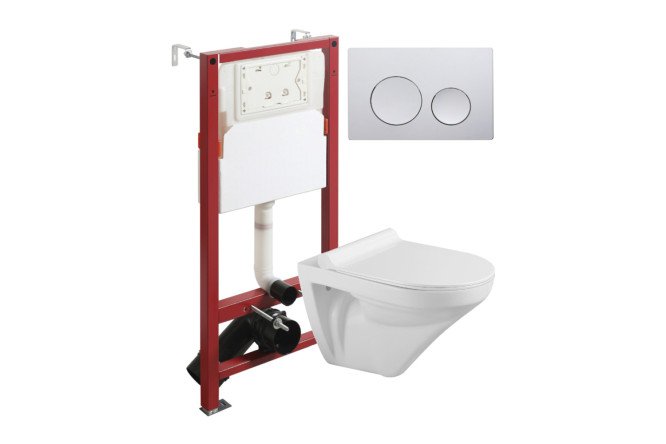 Изображение товара Унитаз с инсталляцией AGGER ATI06100+APB100 - качественный и стильный