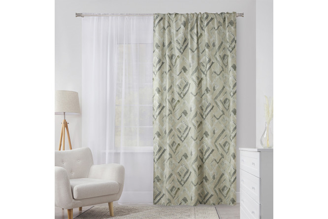 Изображение товара Штора ESTUDI BLANCO Ayla 180x280 см серый ткань нубук универсальная лента