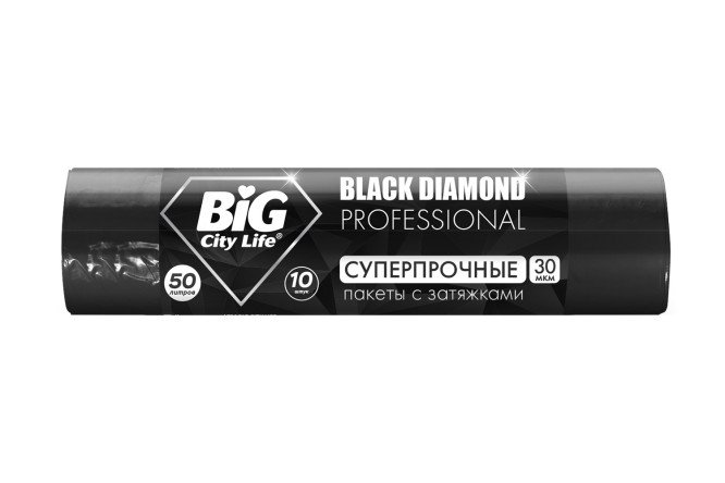 Изображение товара Пакеты для мусора Black Diamond 50 л, 10 шт.