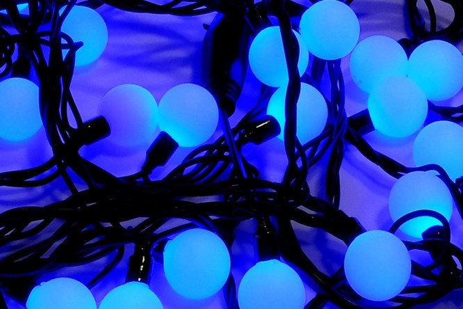 Изображение товара Электрогирлянда Шарики длиной 10 метров для праздника