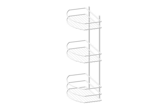 Изображение товара Полка прямая 3-ярусная П0002032 настенная 25x50x15 см