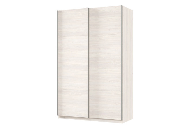 Изображение товара Двухдверный шкаф-купе Практик 160х240 см светлый ясень-анкор с профилем серебро