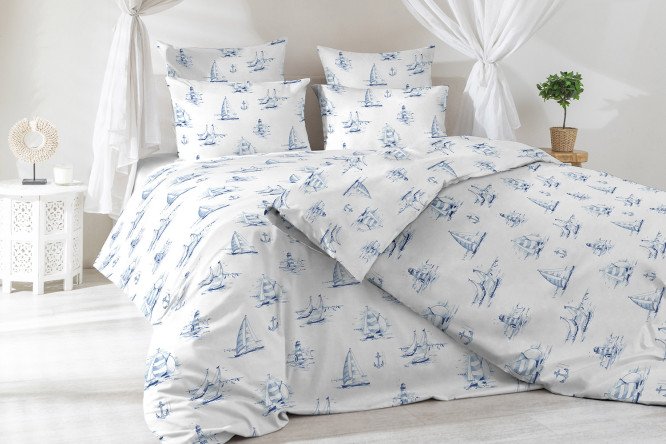 Комплект постельного белья Regatta blue 180х215 см, 2 спальный