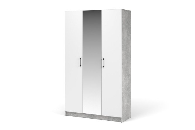 Изображение товара Трехдверный шкаф с зеркалом Чикаго 120x205x47 см для спальни и прихожей