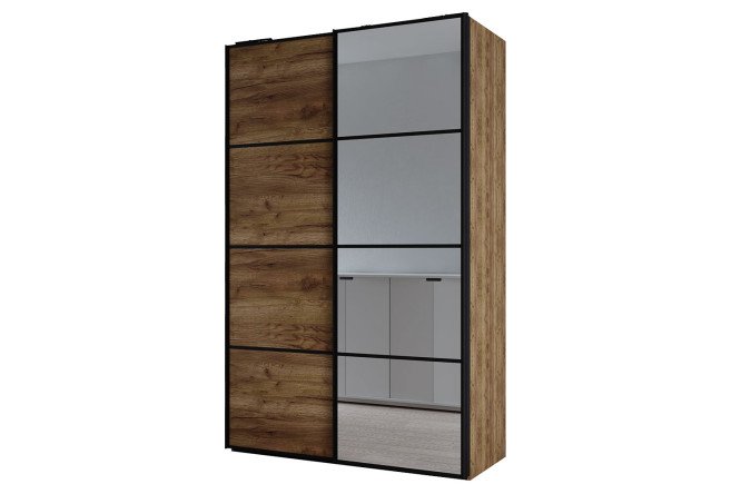 Изображение товара Шкаф-купе Оскар Ультра 200x236x58 см дуб табачный craft зеркальные вставки