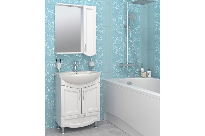 Изображение товара Мебель для ванной комнаты Неаполь цвет фасада белый, каркаса белый