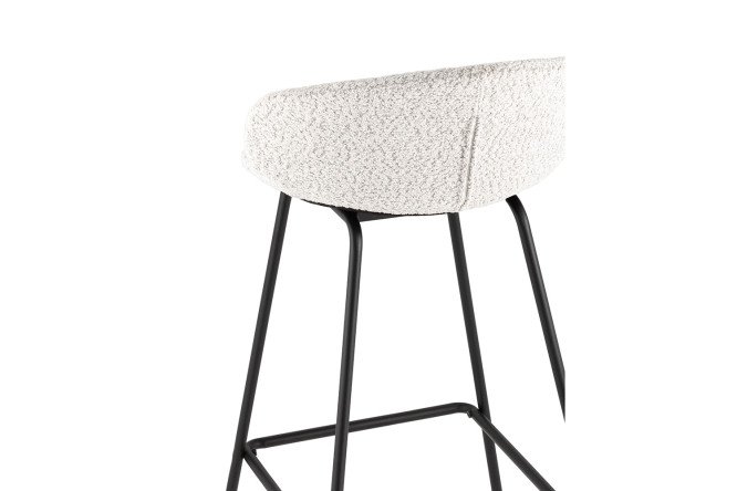 Стул барный Stool Group Нита 49х92х36 см, цвет обивки светло-серый, ножек чёрный